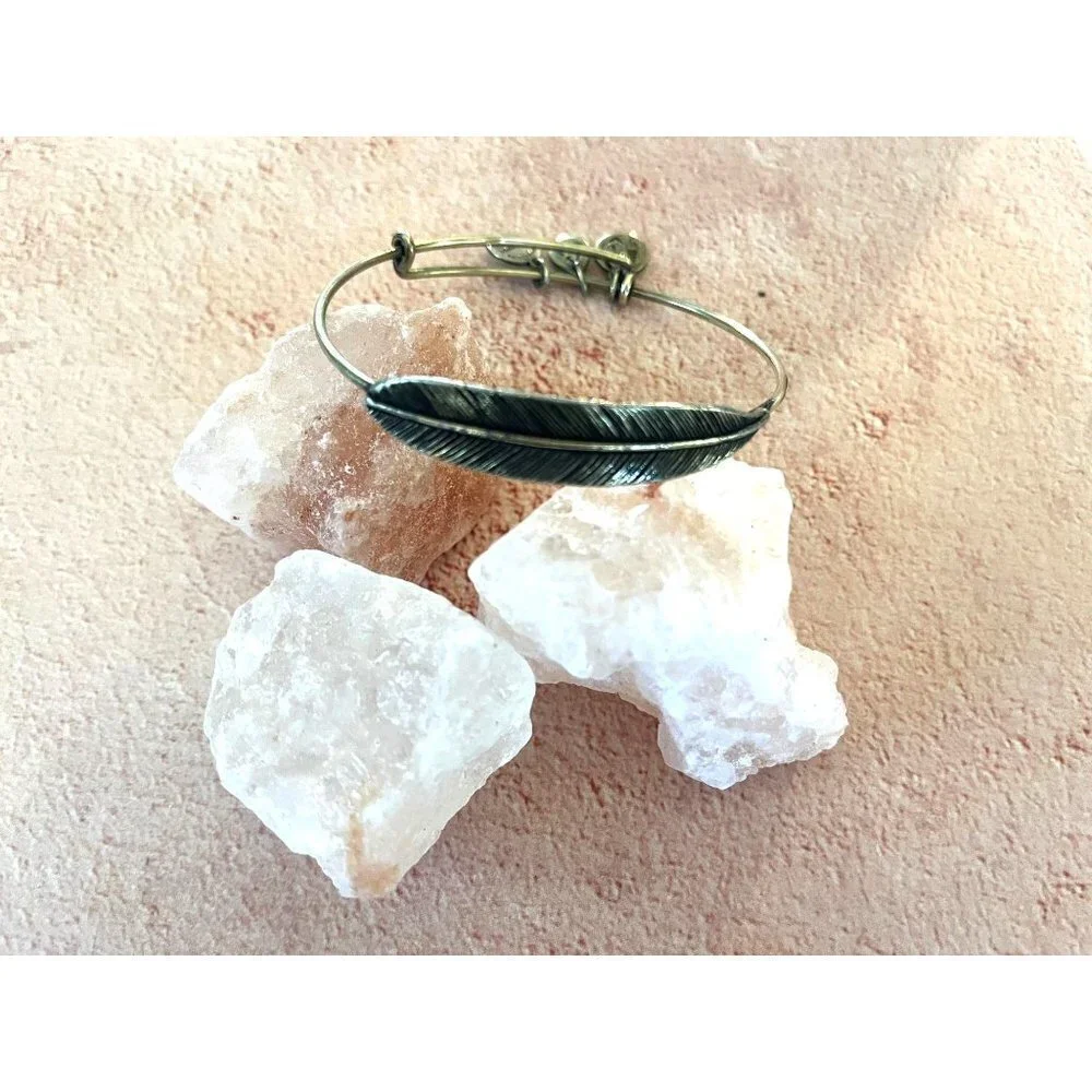 Alex and Ani Quil Feather Wrap Cuff Bracelet